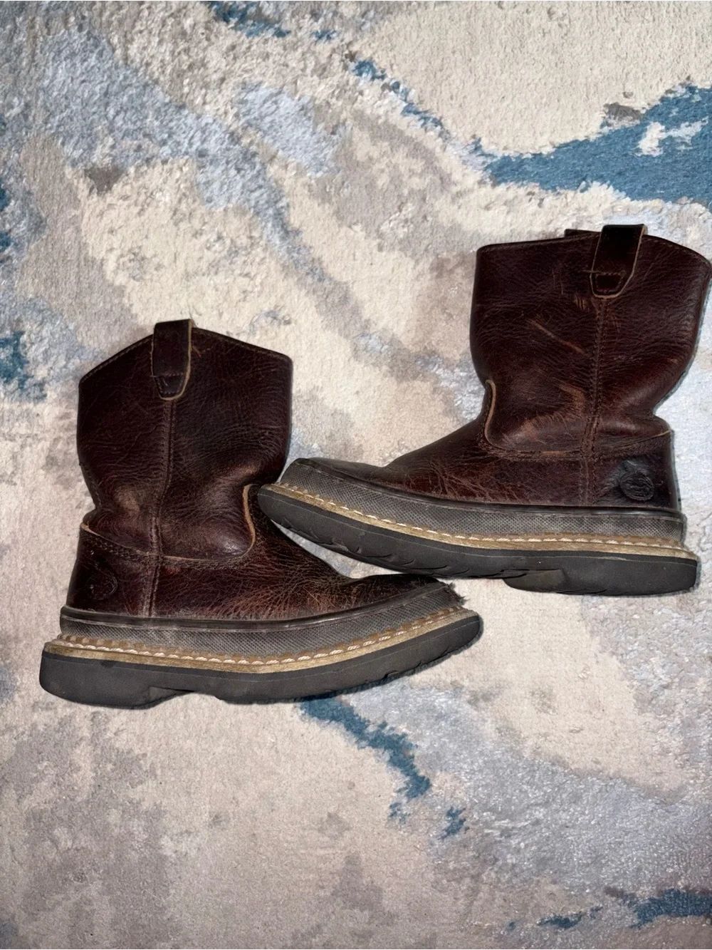 Georgia Boot Kids Dark Brown Leather Pull-On Work Boots
